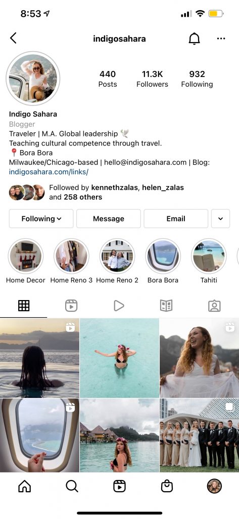 Indigo Sahara on Instagram | Travel blogger on Instagram