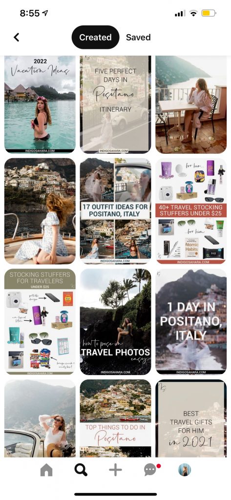 Travel Pinterest board and Pins example | Indigo Sahara travel blog on Pinterest