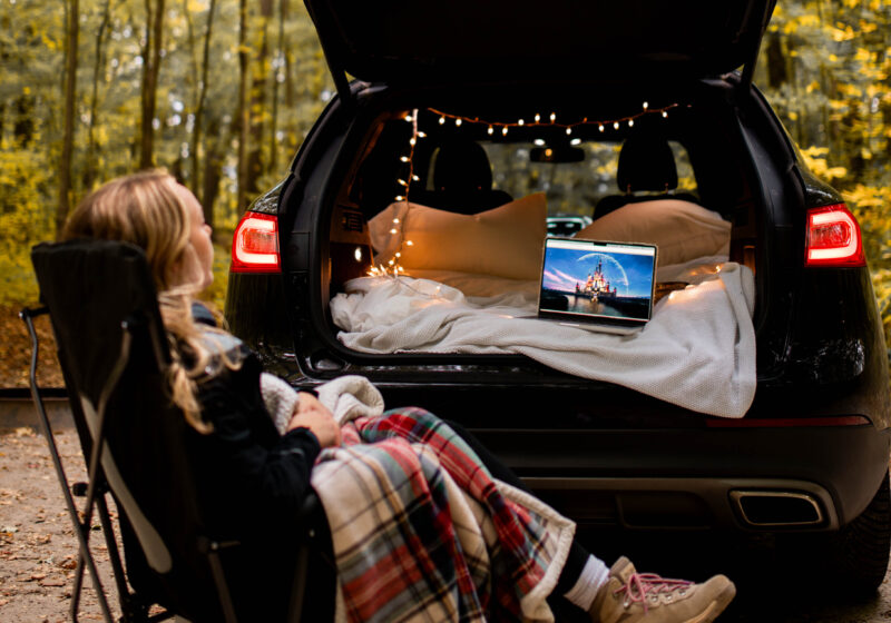 suv camping setup